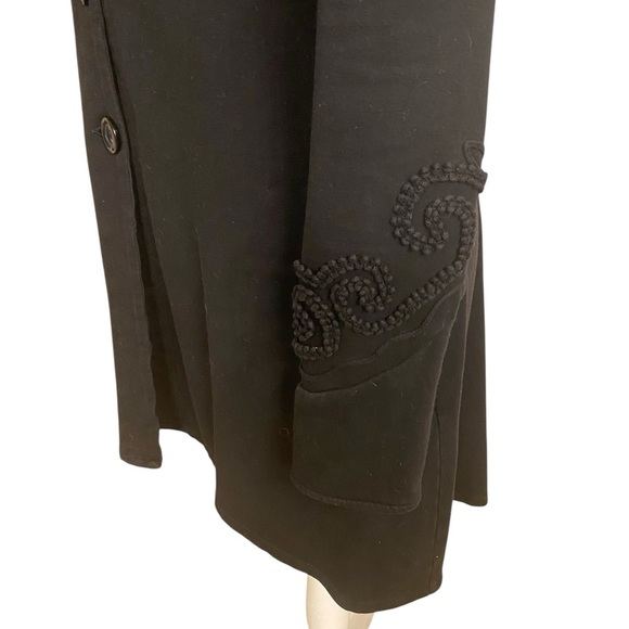 Soft Surroundings Long Cotton Duster Cardigan Shacket Size Medium Embroidered - Picture 5 of 10